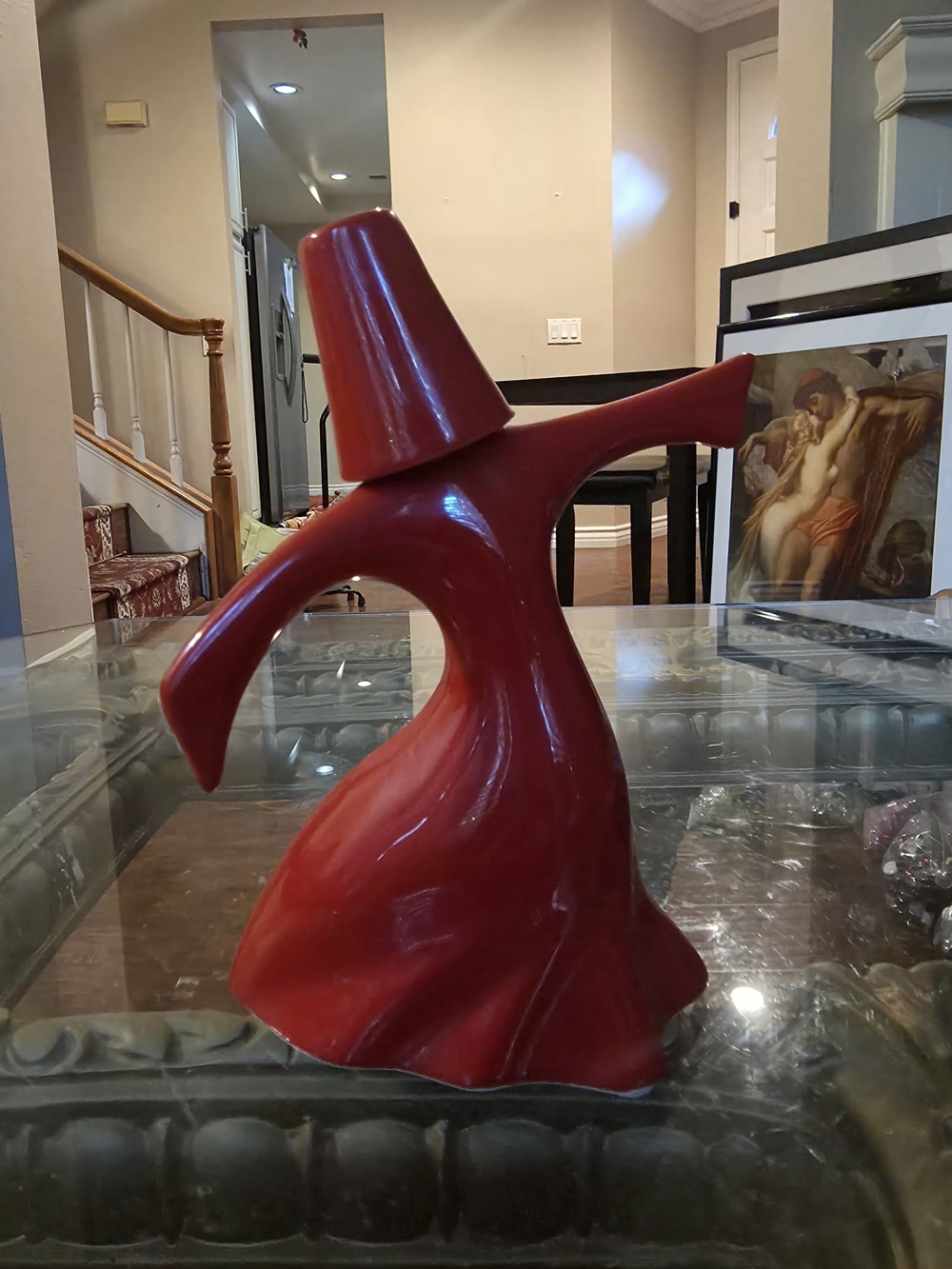 Red Whirling Dervish Ceramic Sculpture